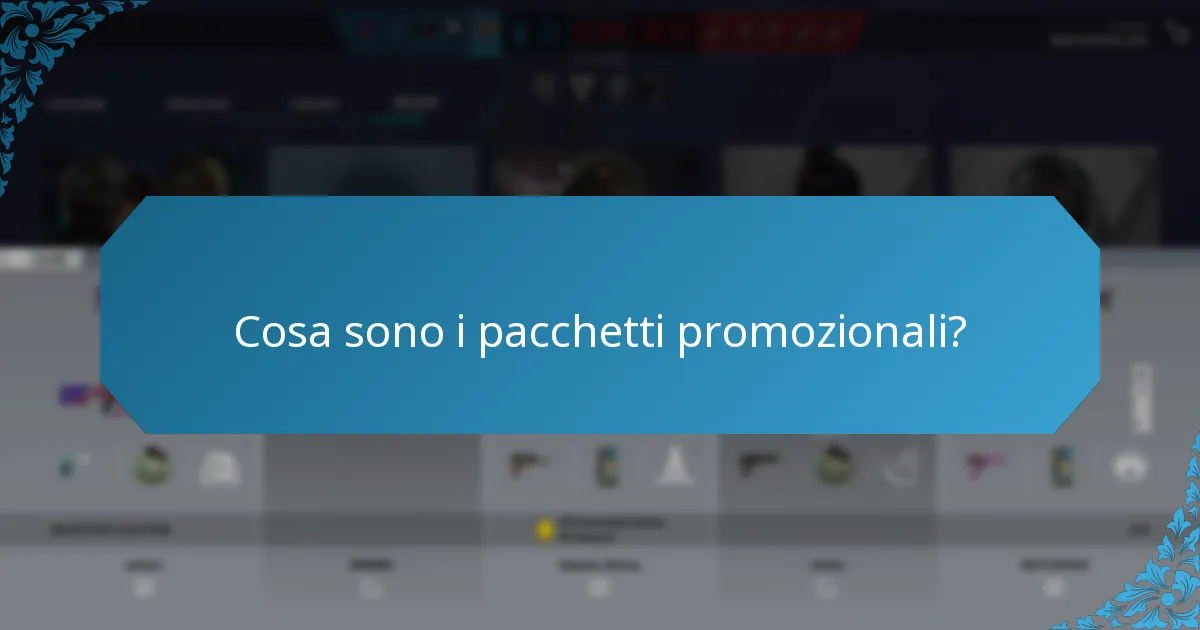 Cosa sono i pacchetti promozionali?