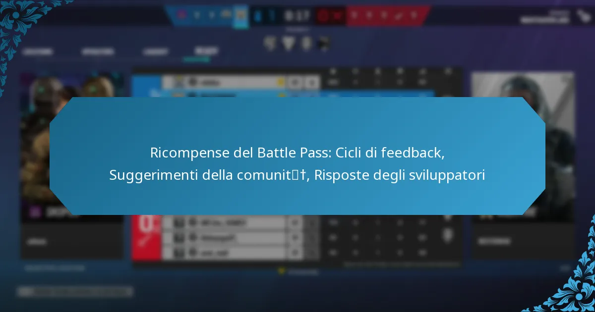 Ricompense del Battle Pass: Cicli di feedback, Suggerimenti della comunità, Risposte degli sviluppatori