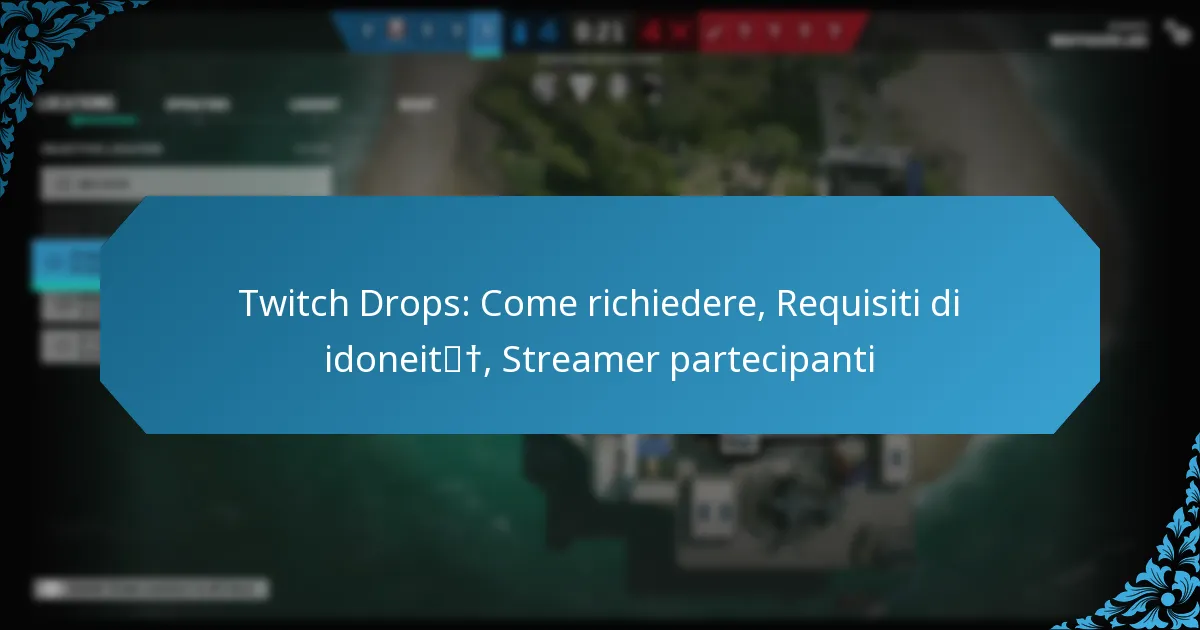 Twitch Drops: Come richiedere, Requisiti di idoneità, Streamer partecipanti
